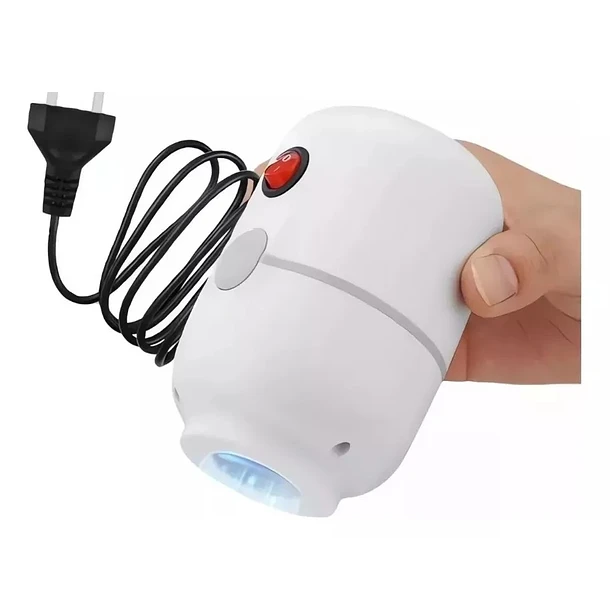 Bomba eléctrica para bolsas al vacío con su cable y enchufe
