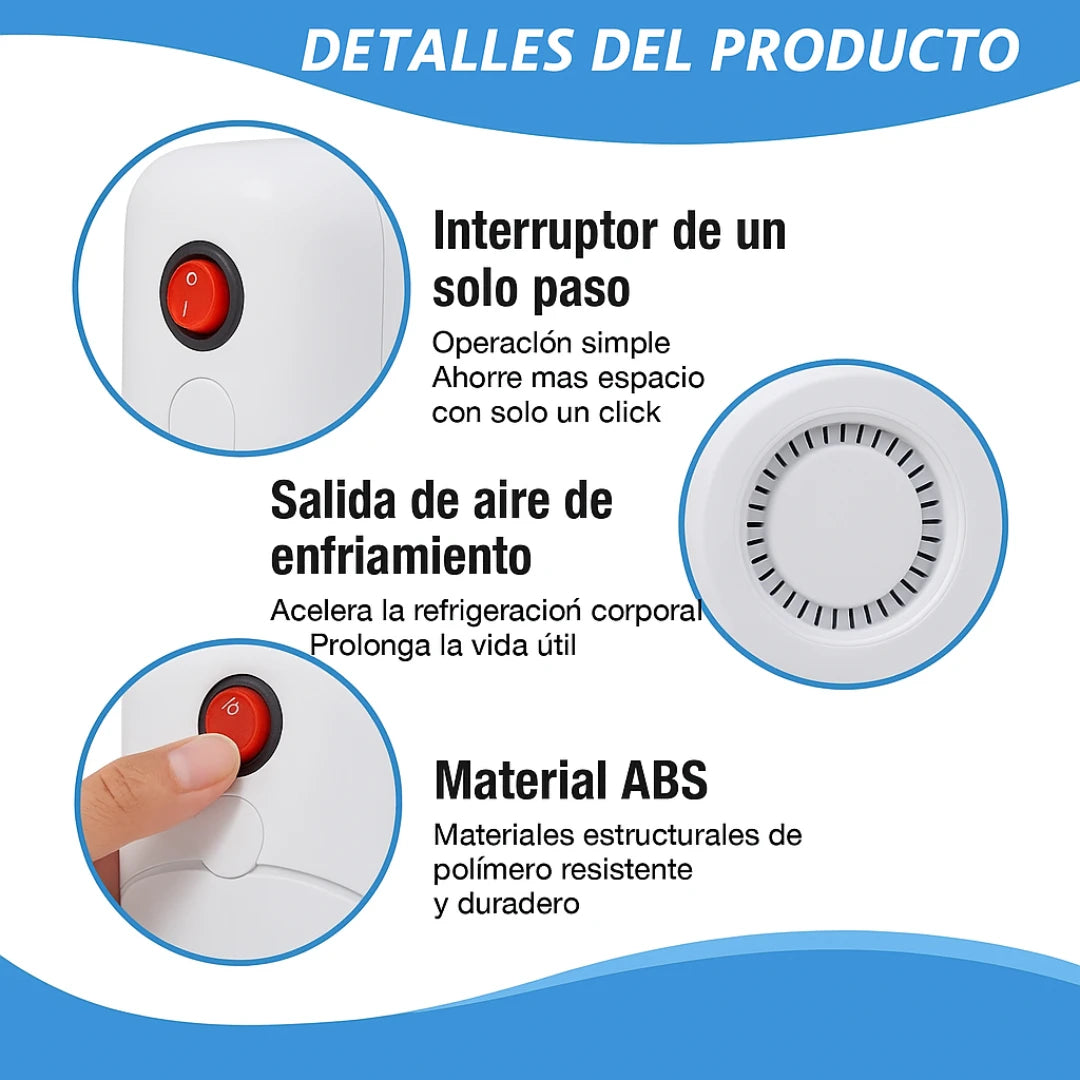 Detalles de la bomba: interruptor de un solo paso, salida de aire y material ABS